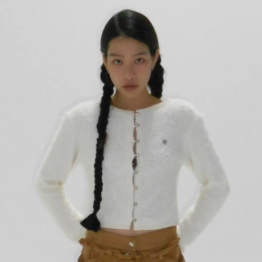 김미더영 트위드 가디건(50%) G_TWEED KNIT CARDIGAN