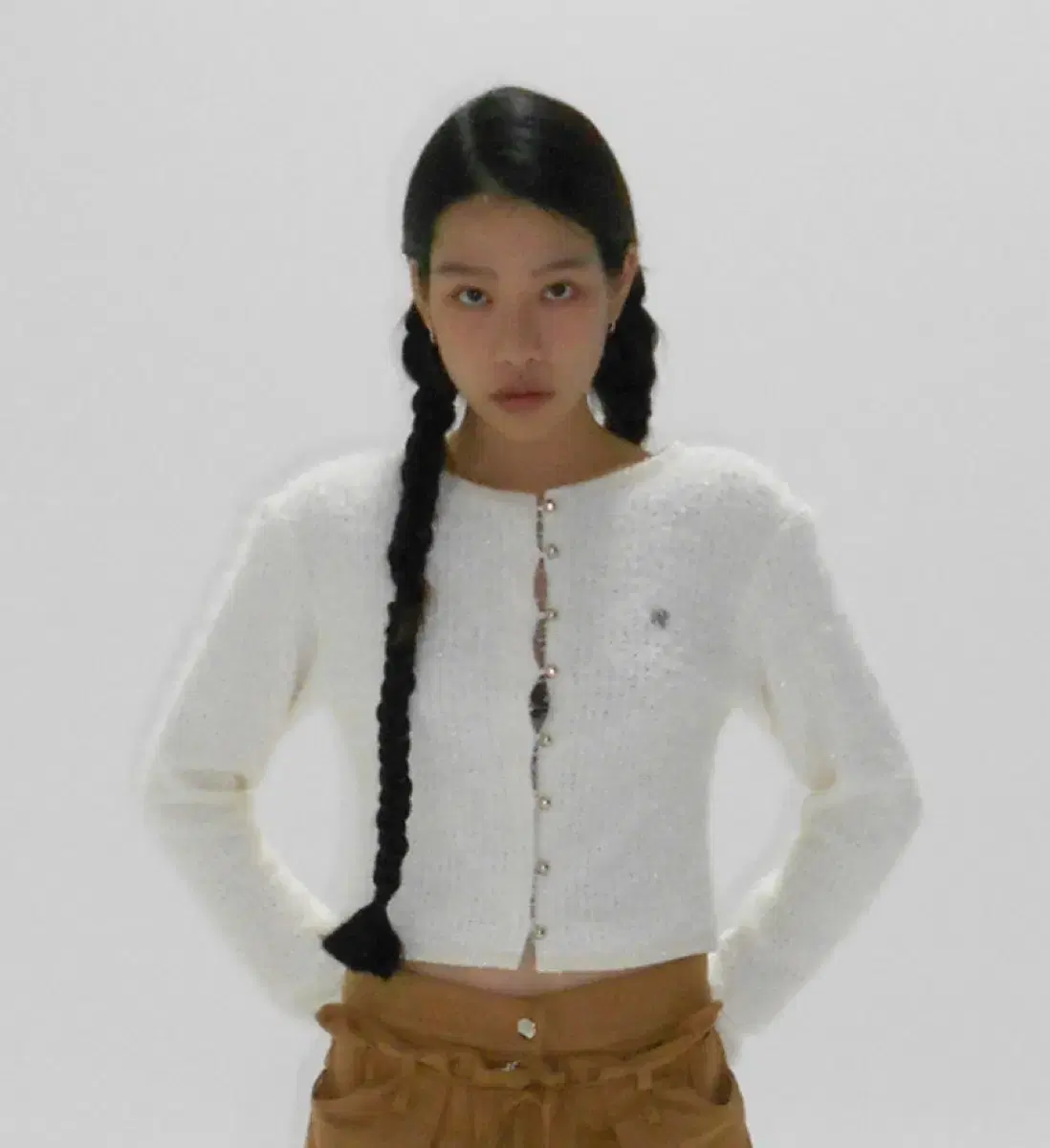 Kim Mi-de-young tweed cardigan (50%) G_TWEED KNIT CARDIGAN