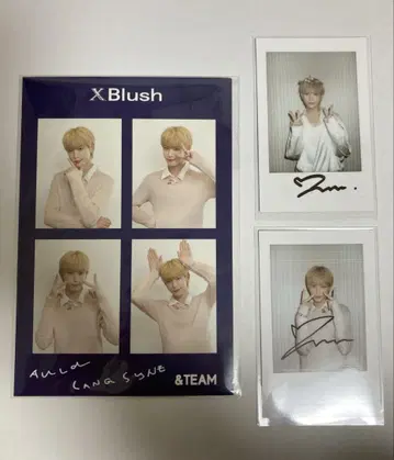 Xblush & TEAM 하루아 폴라로이드 사진 4컷