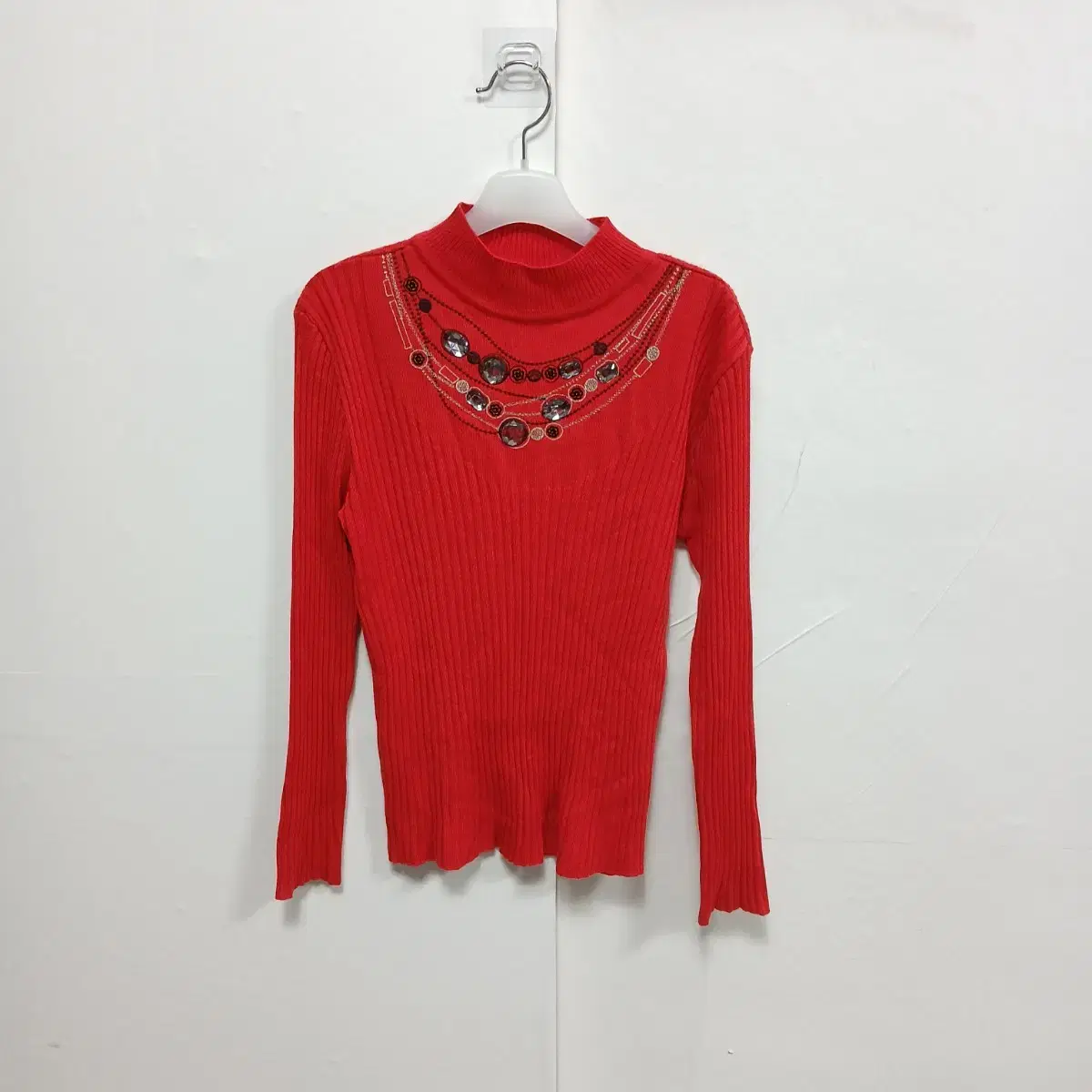 Red Jewel Wool Turtleneck S 90