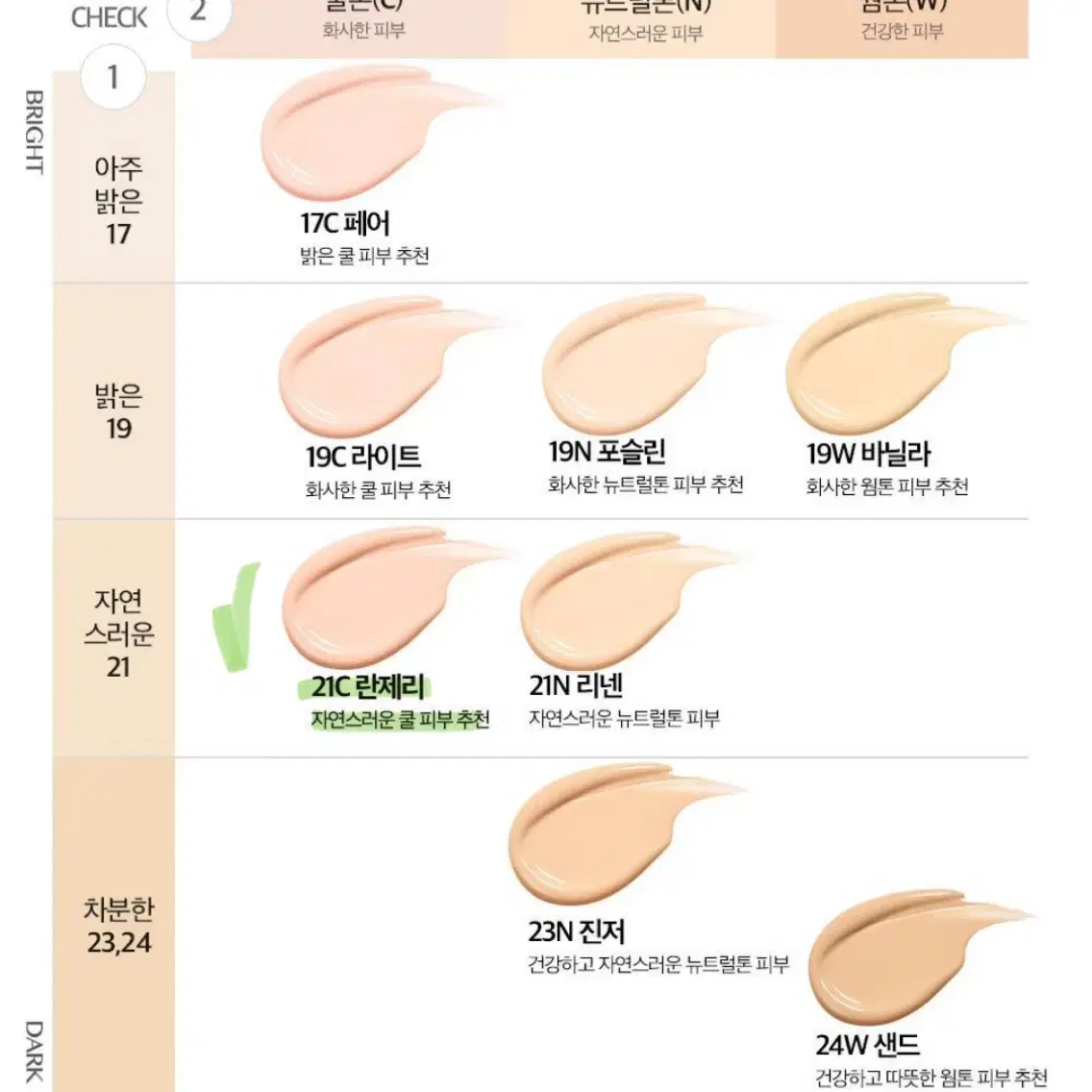 클리오 킬커버 스킨픽서 쿠션 21c란제리