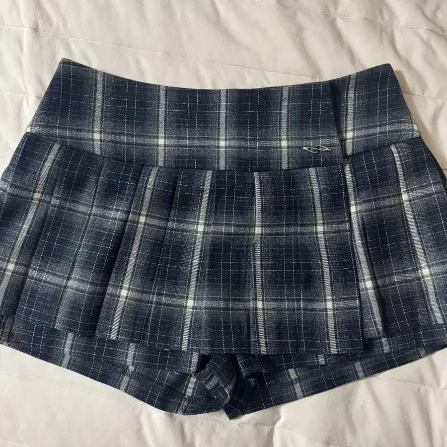 포르타 CHECK PLEATS MINI SKIRT SHORTS