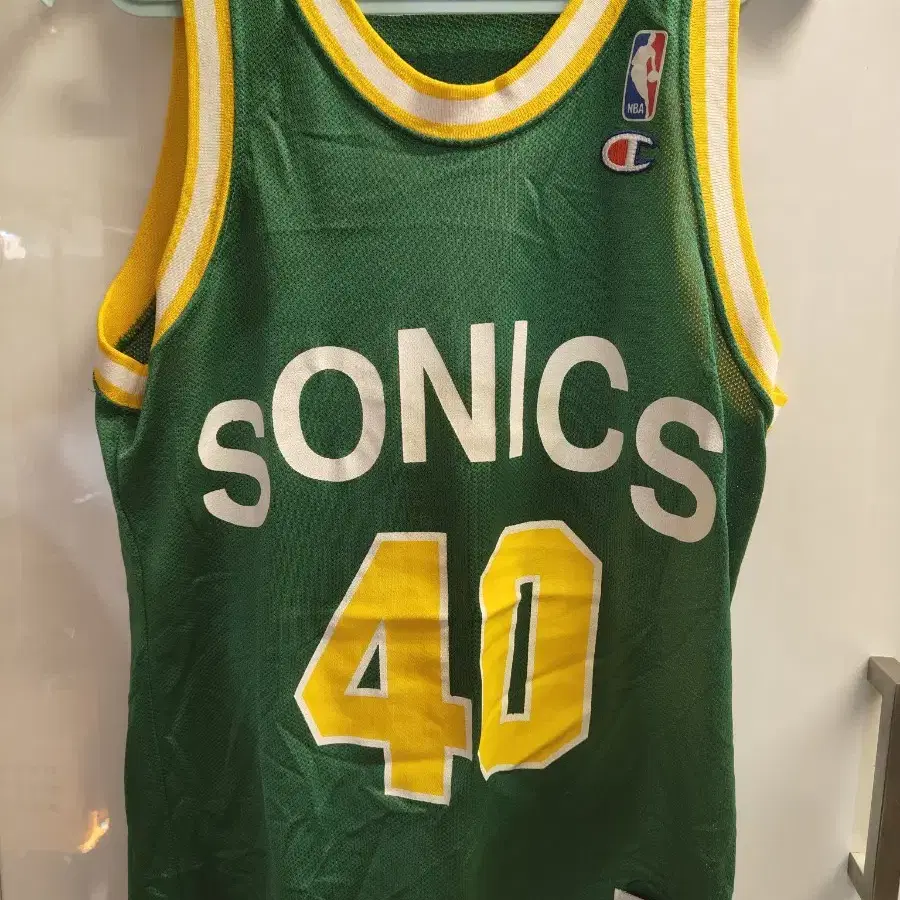 Shawn Kemp sonics NBA 져지 유니폼 챔피온 빈티지 S