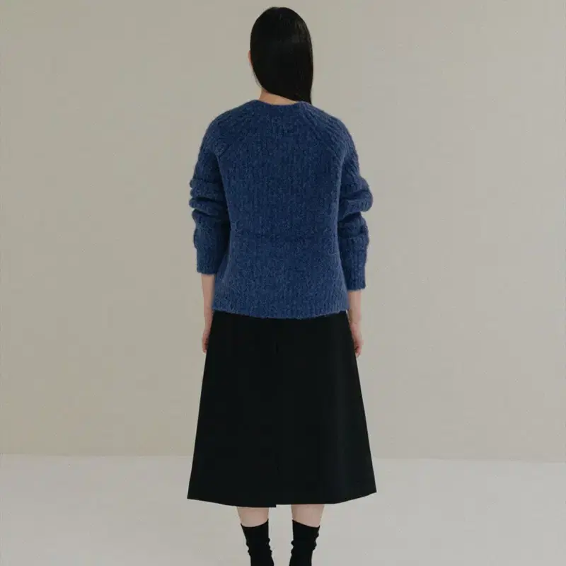 PECES 페세스 Alpaca knit cardigan Blue