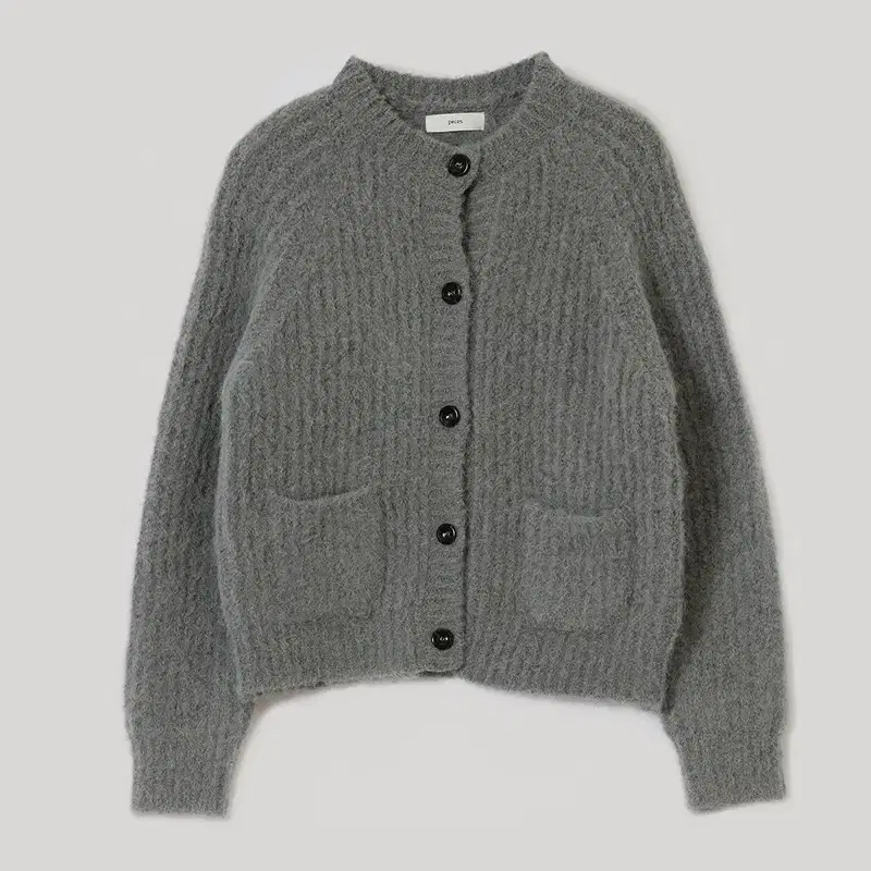 PECES Alpaca knit cardigan Gray