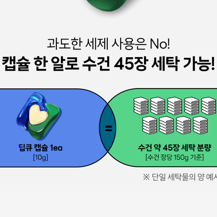 무료배송-딥큐 3in1 고농축 100개+100개) 캡슐세제 세탁세제