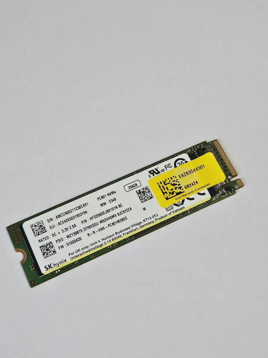 NVMe)SK하이닉스 PC801 M.2 SSD 256GB