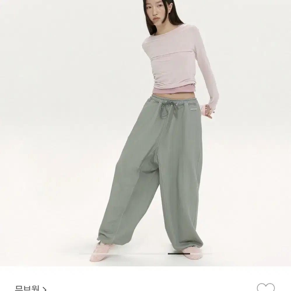 무브웜 unwind pants -sage grey