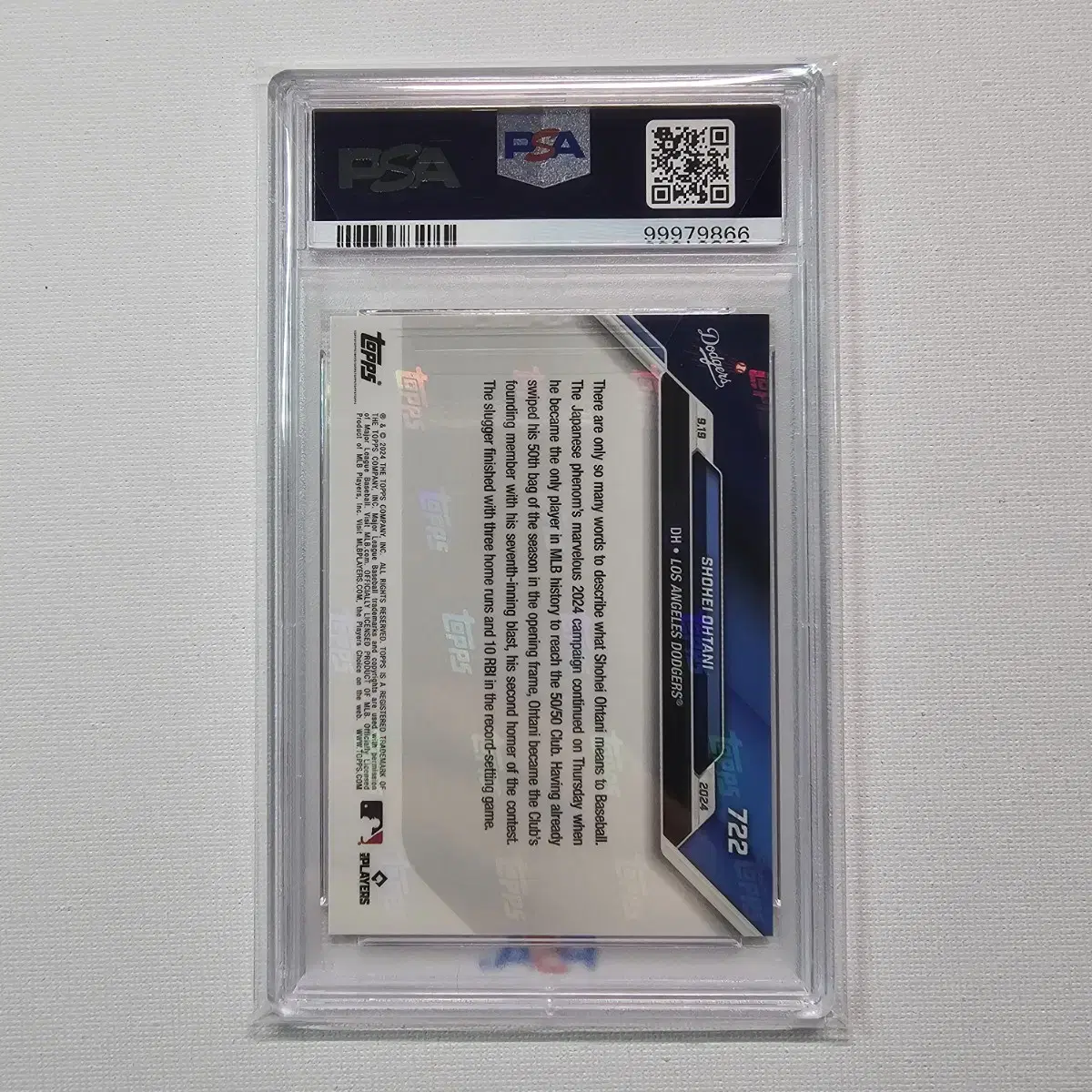 오타니 쇼헤이 50/50 탑스나우 PSA 10