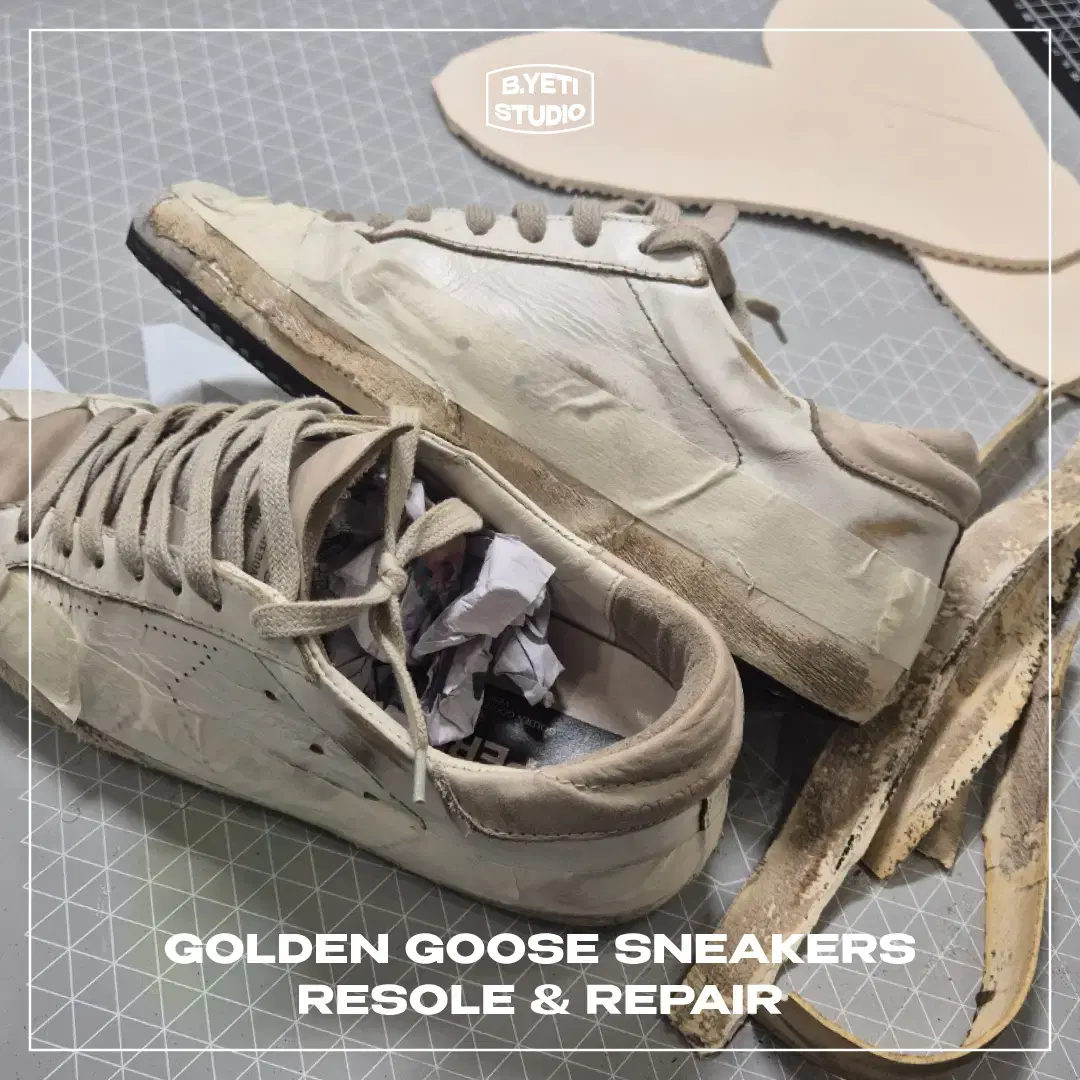 Golden Goose restoration, sole reinforcement - repair of various luxury shoes