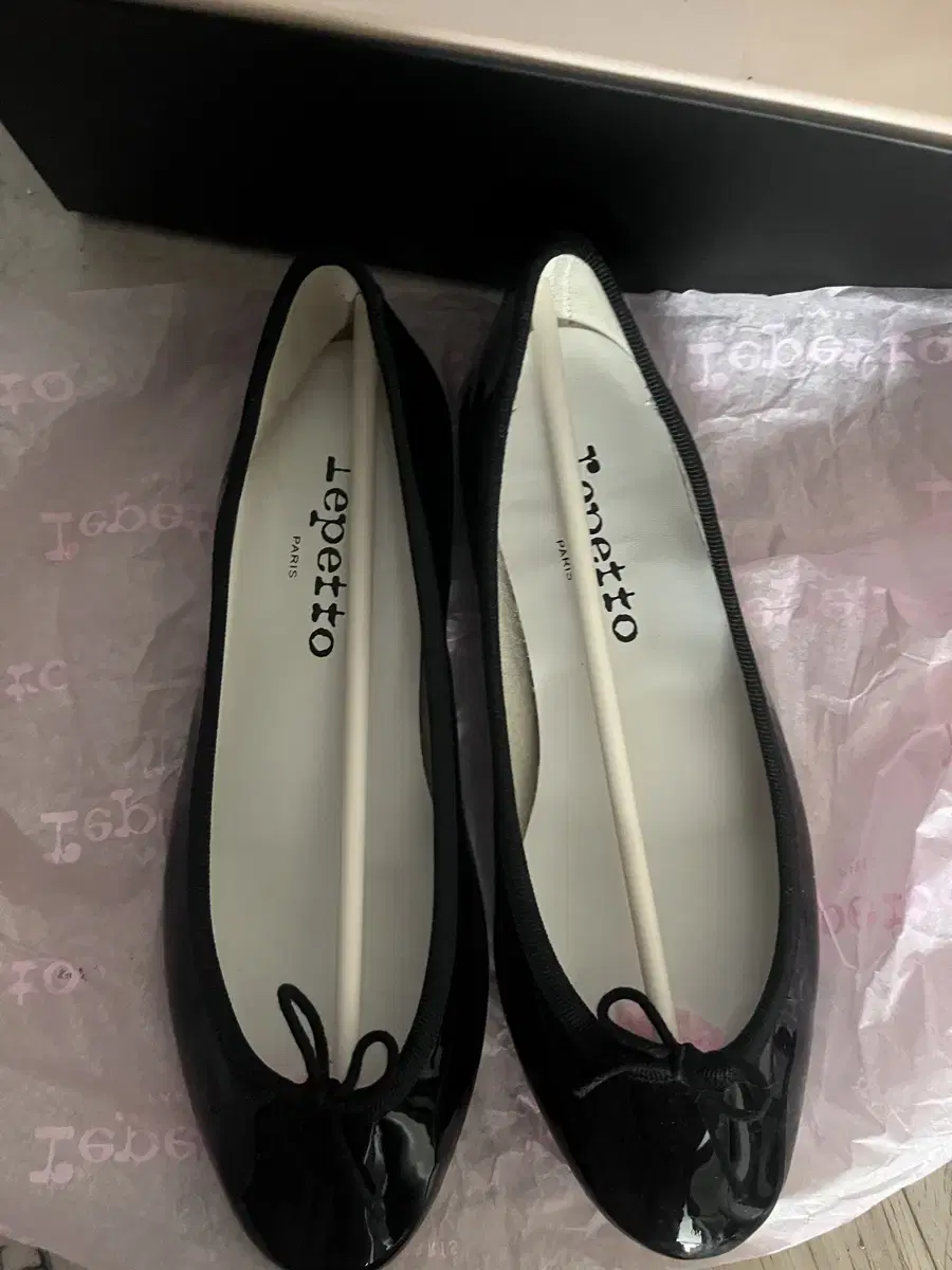 레페토 플랫 블랙 repetto cuir veritable black