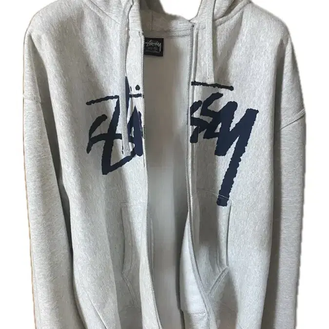 스투시 후드집업 애쉬 헤더 XL ( stussy )