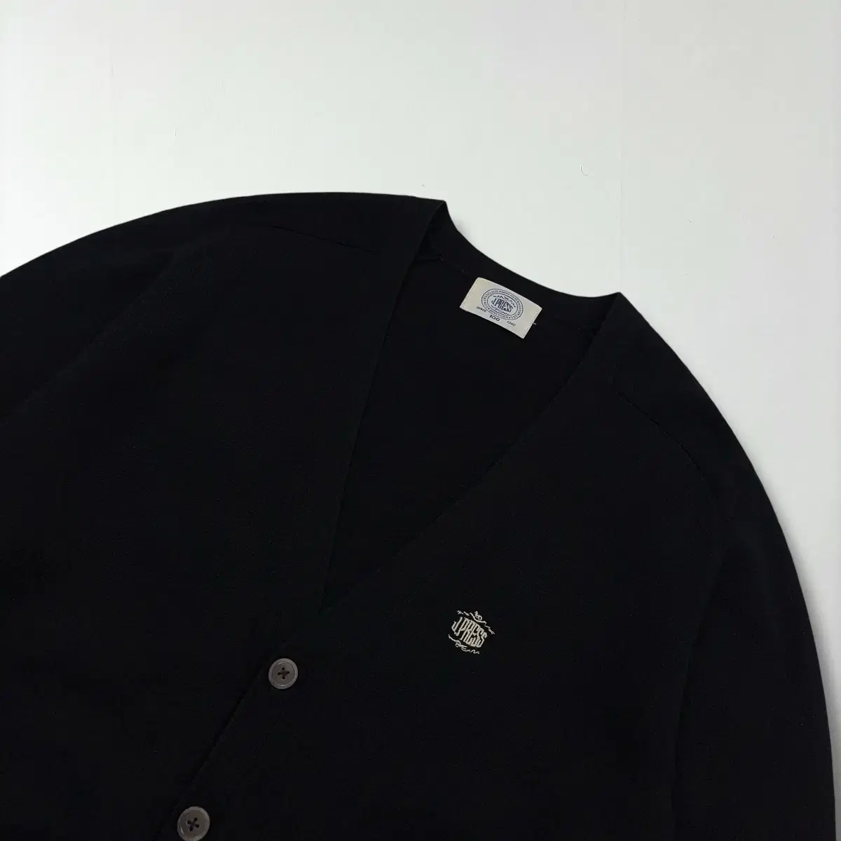 J.Press black wool blend cardigan