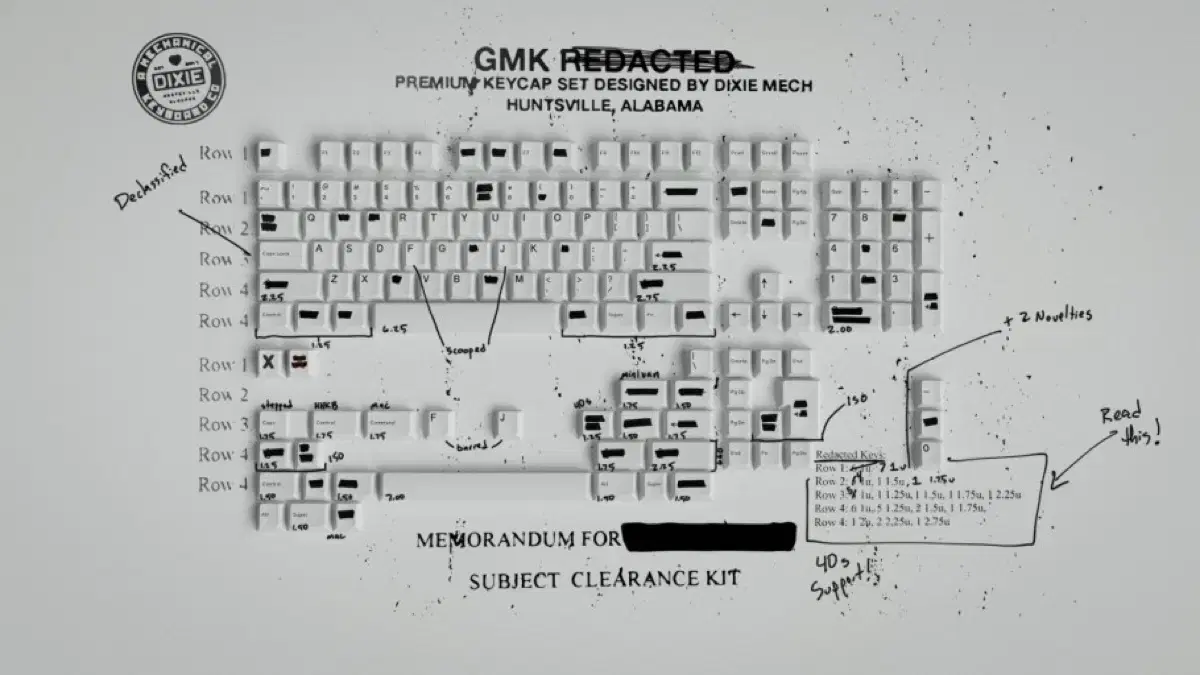 (정품)gmk redacted 키캡 팝니다.