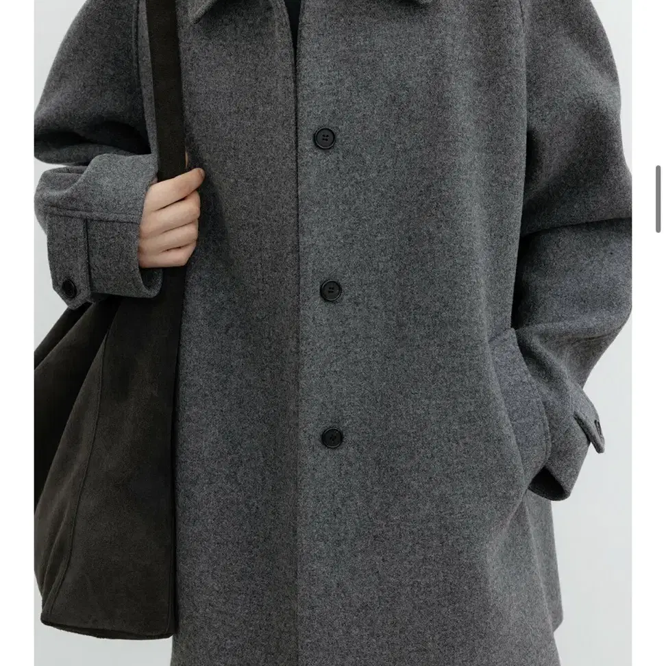 Lfm wool raglan half coat gray 엘에프엠 하프코트