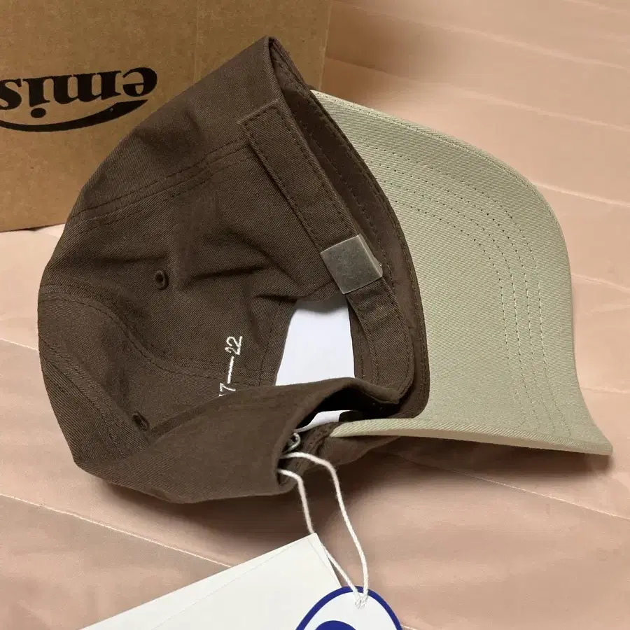 이미스 모자 MIX BALL CAP-BEIGE/BROWN