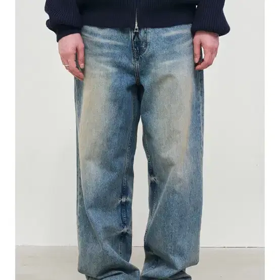 straight denim pants (mid blue) 2사이즈