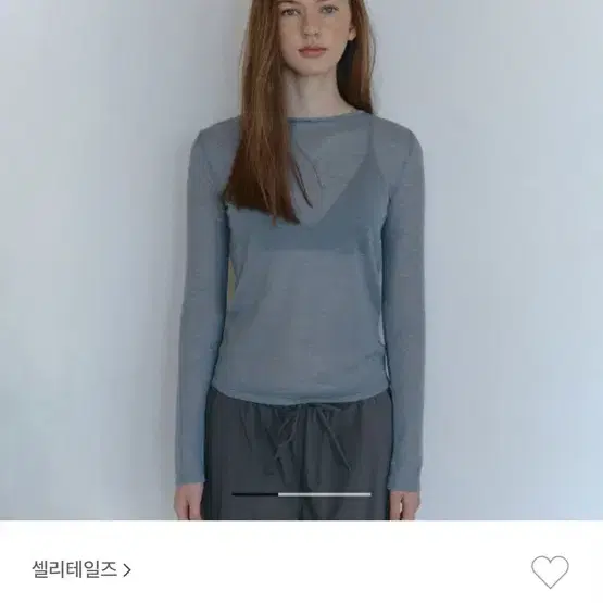 셀리테일즈 sheer knit top