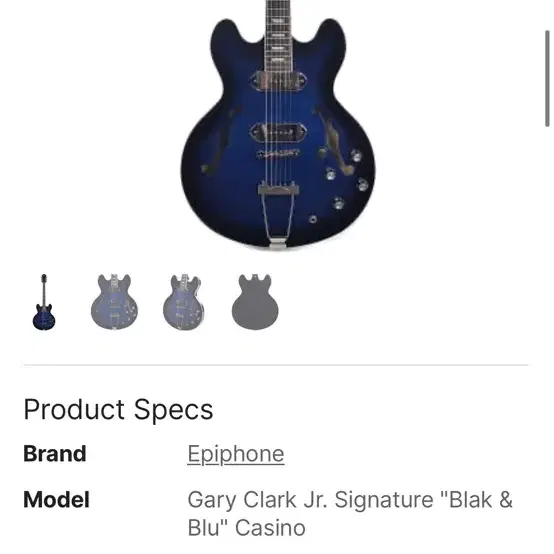 에피폰 gary clark jr. signature blue&black