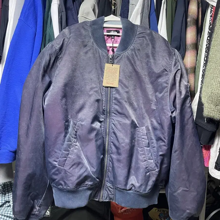 stussy dyed nylon bomber