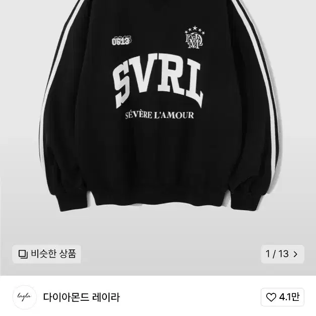 SVRL Club Vneck Sweatshirt T84 - Black