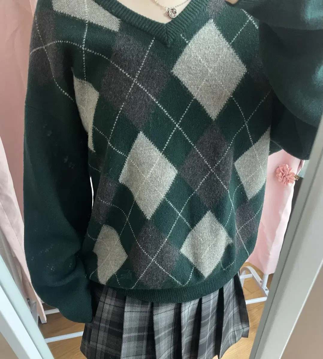 Burberry Argyle check Merino wool knit