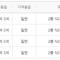 콜드플레이 4/18 금 연석 지정석S N2 구역 4연석(낱장가능)