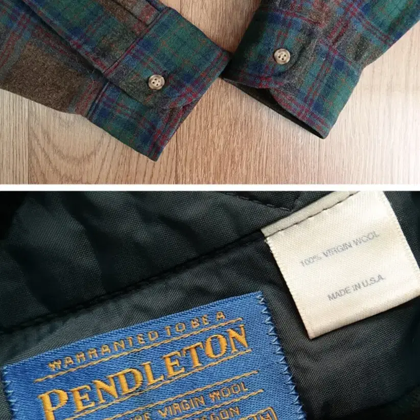 미국 빈티지 pendleton 팬들턴 울100% 체크남방