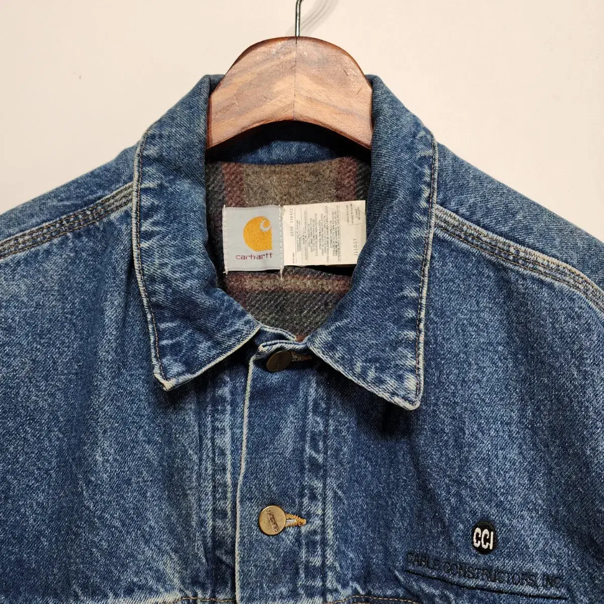 칼하트 CARHARTT 90'S 데님자켓 청자켓 L