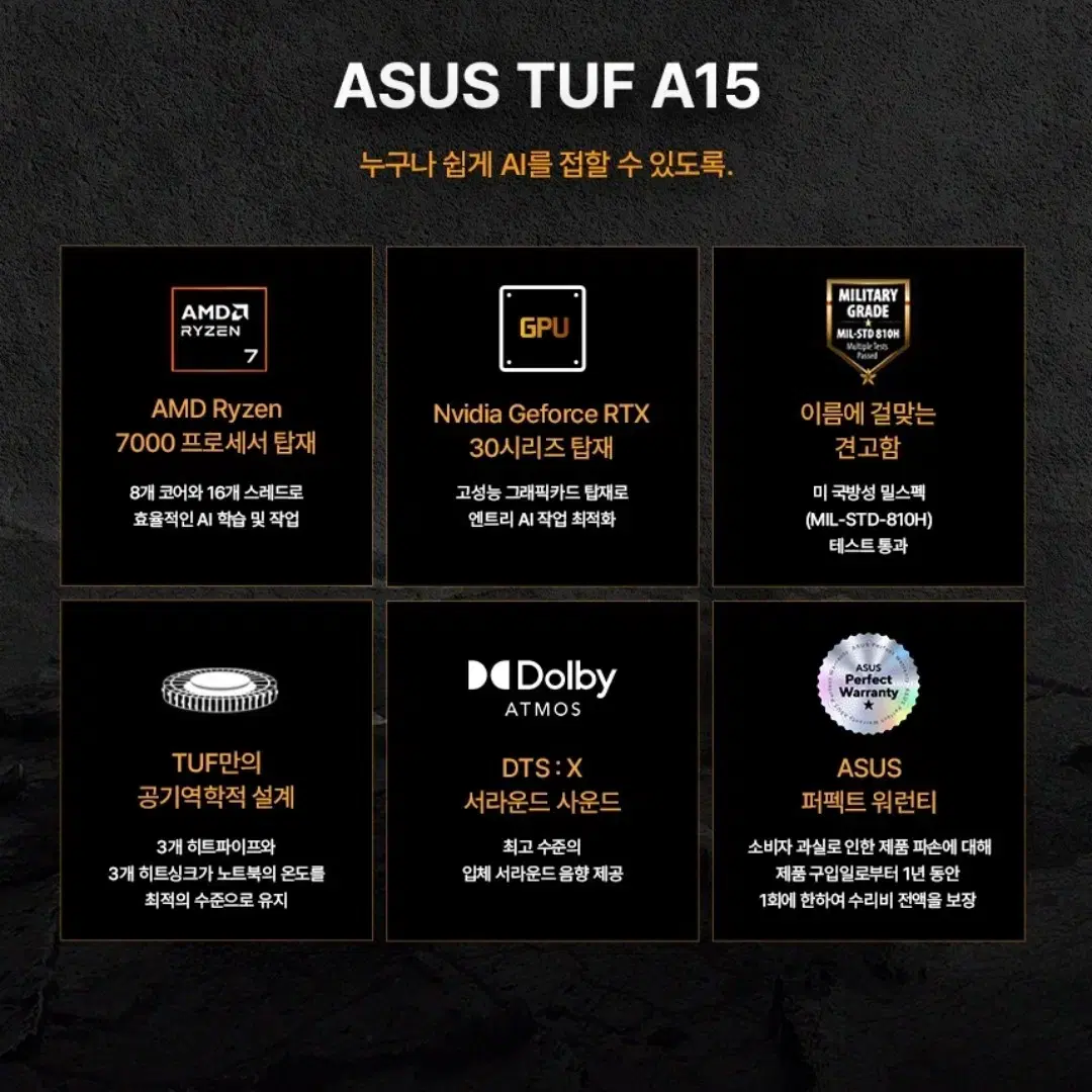 ASUS TUF A15 FA506 라이젠 R7-7435HS/RTX3050