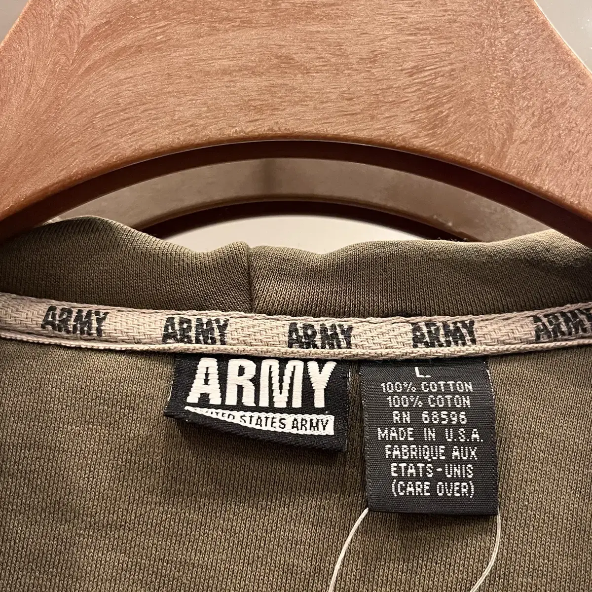 Army 빈티지 프린팅 후드 집업 (made in USA)