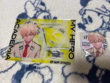 히로아카 점프 GIGA 아크릴 스탠드 & 캔배지 세트 바쿠고 카츠키