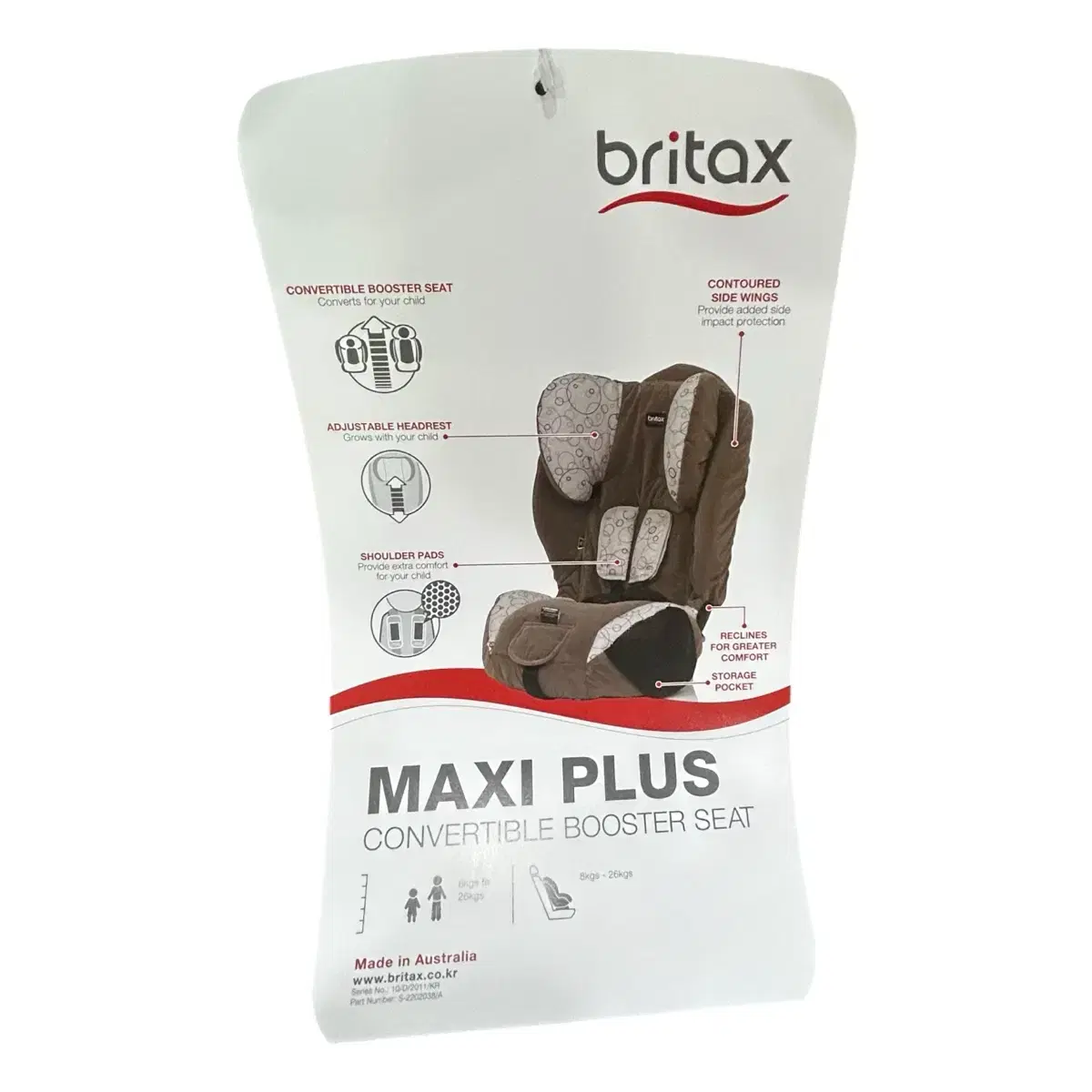 브라이텍스 맥시플러스2 ISOFIX 토들러 카시트 브라운