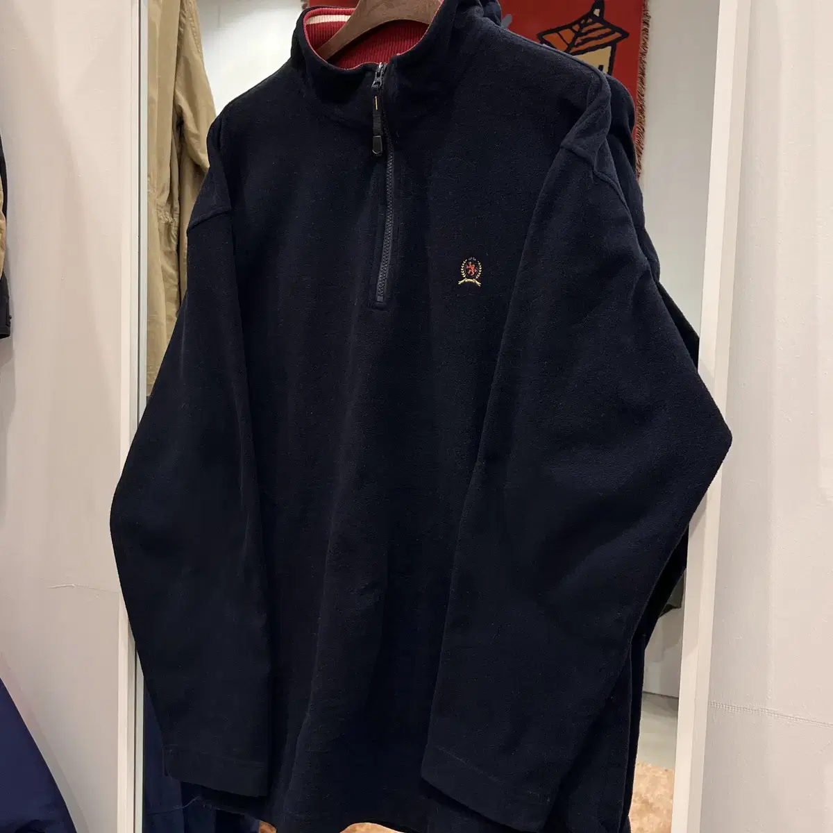 90s Tommy Hilfiger 타미힐피거 하프 집업 플리스 풀오버