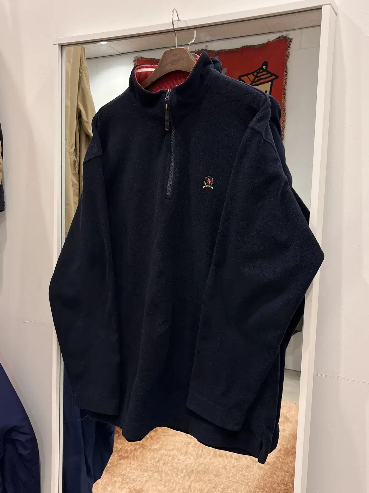 90s Tommy Hilfiger 타미힐피거 하프 집업 플리스 풀오버