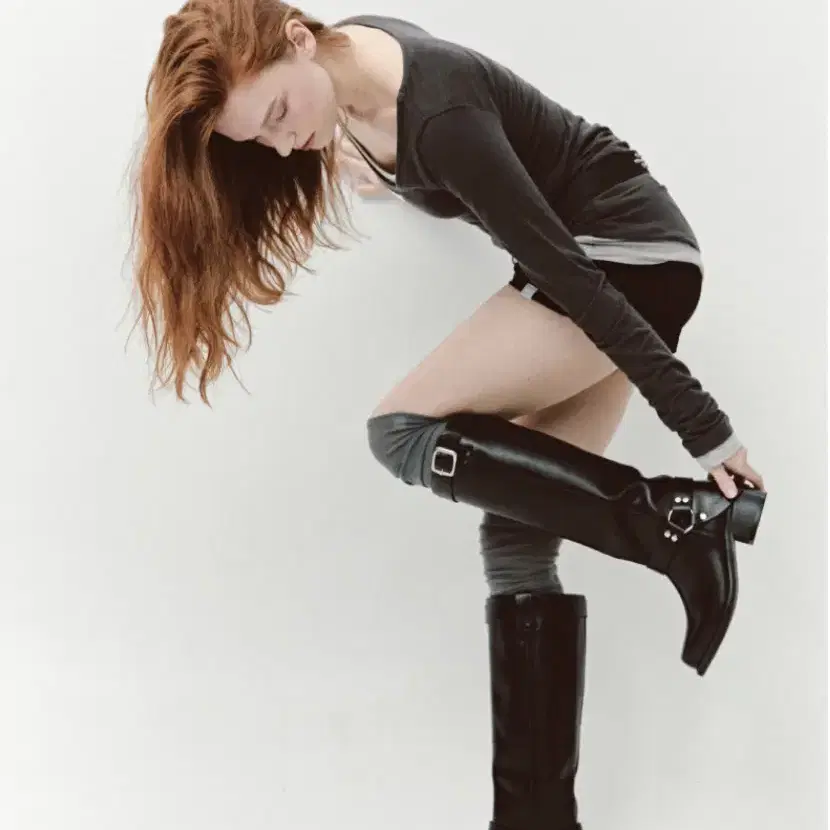 아수라 MULTI LEATHER BOOTS (BLACK)