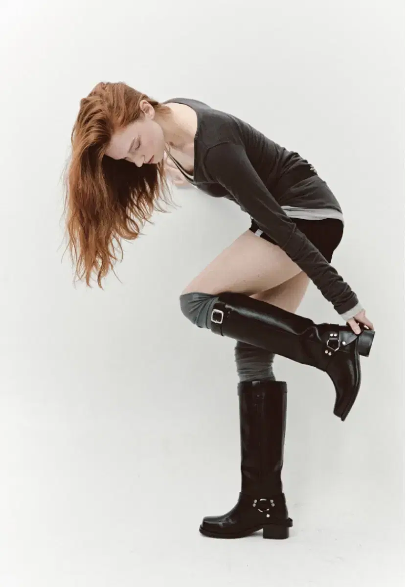 아수라 MULTI LEATHER BOOTS (BLACK)