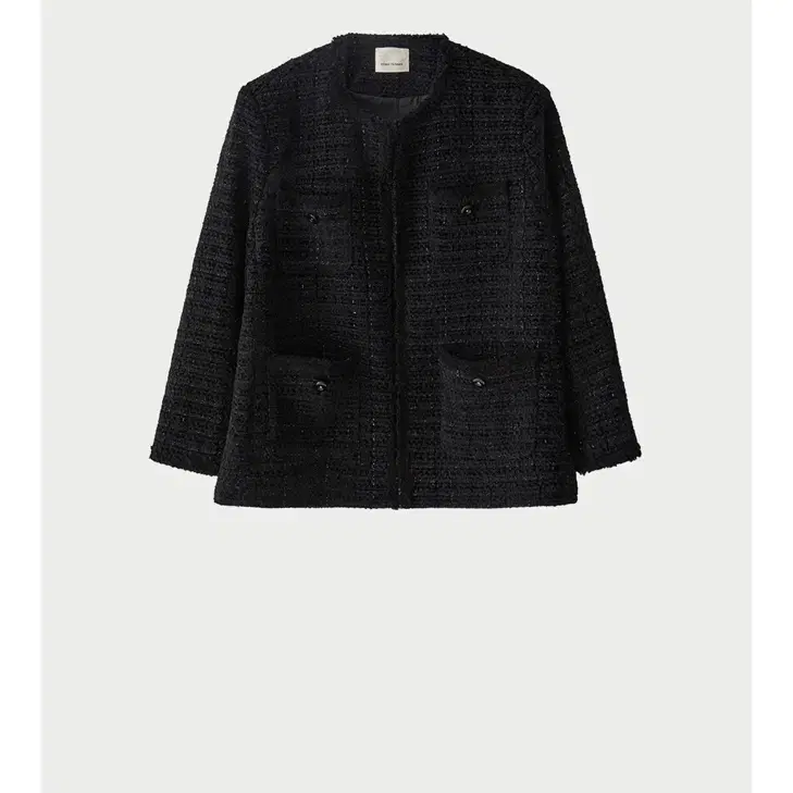 위드아웃썸머  Salt tweed jacket_black