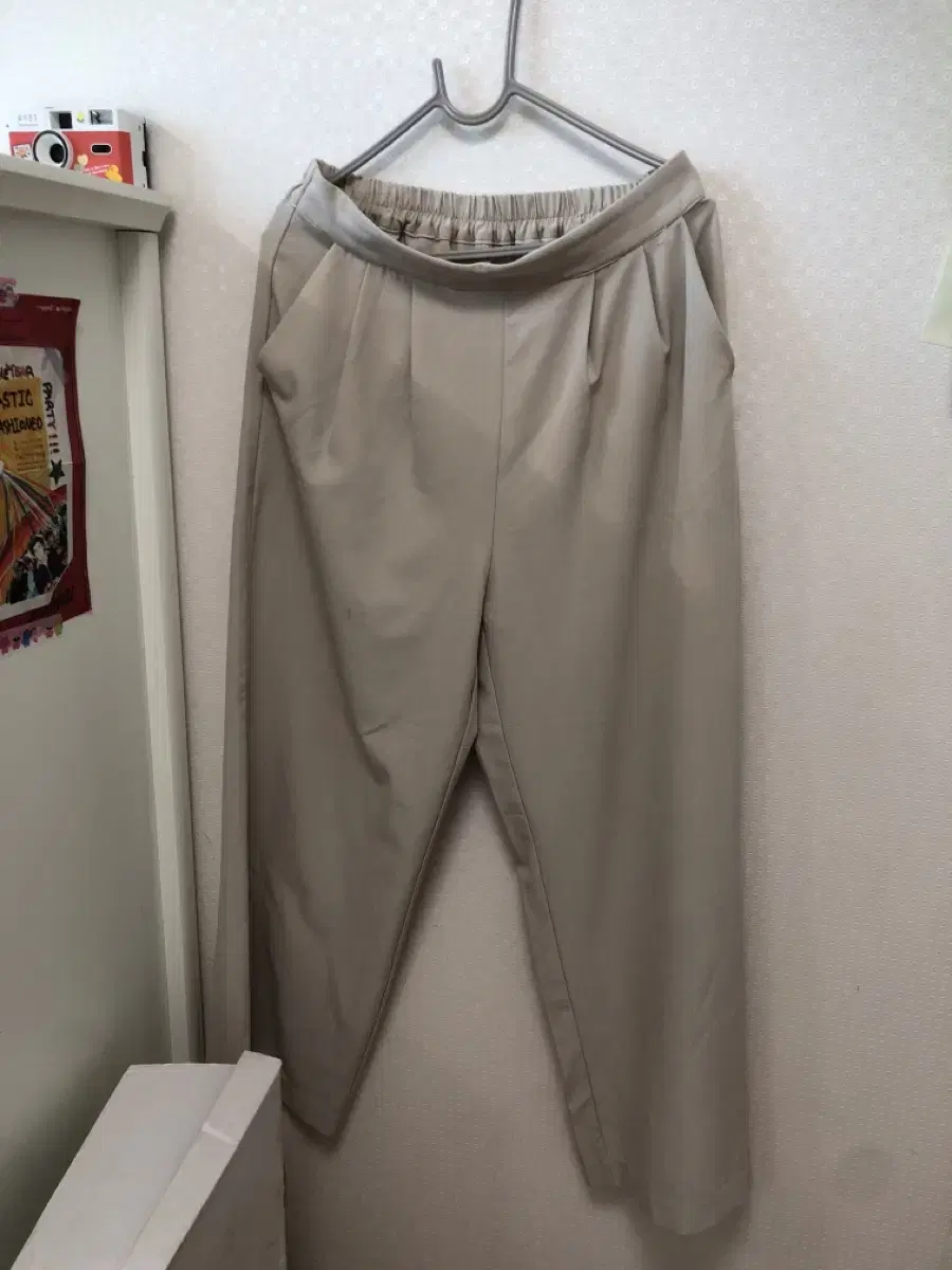 (Organizing the closet) Beige pin-tuck wide- yeoreum -pants