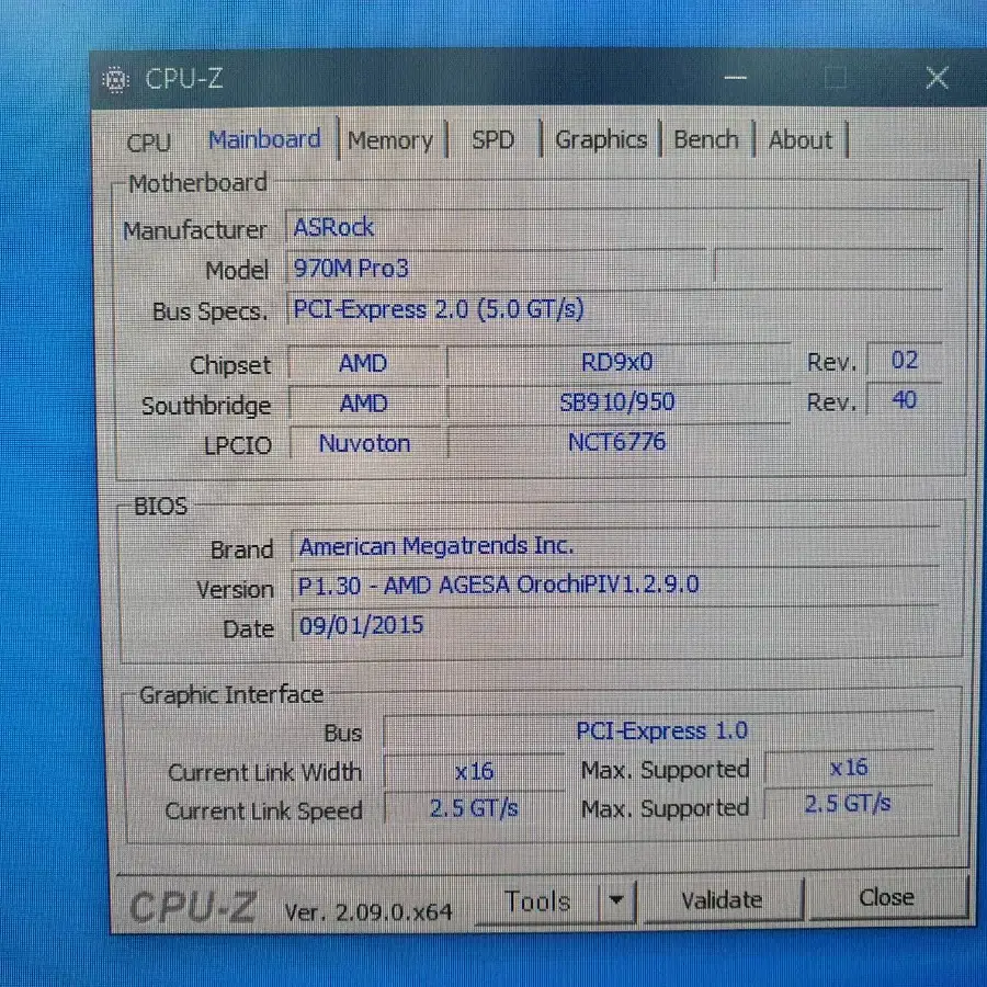 FX8300 CPU + 970M PRO3 메인보드 세트