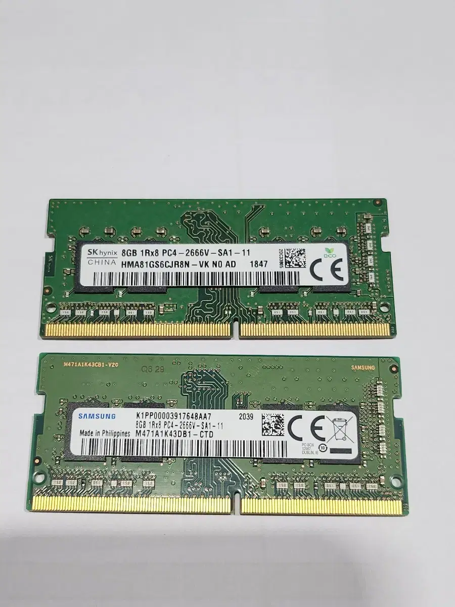 노트북램 DDR4 2666V 2개