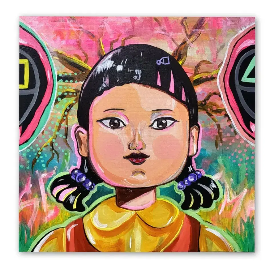 "영희 in popart" 오징어 게임 그림