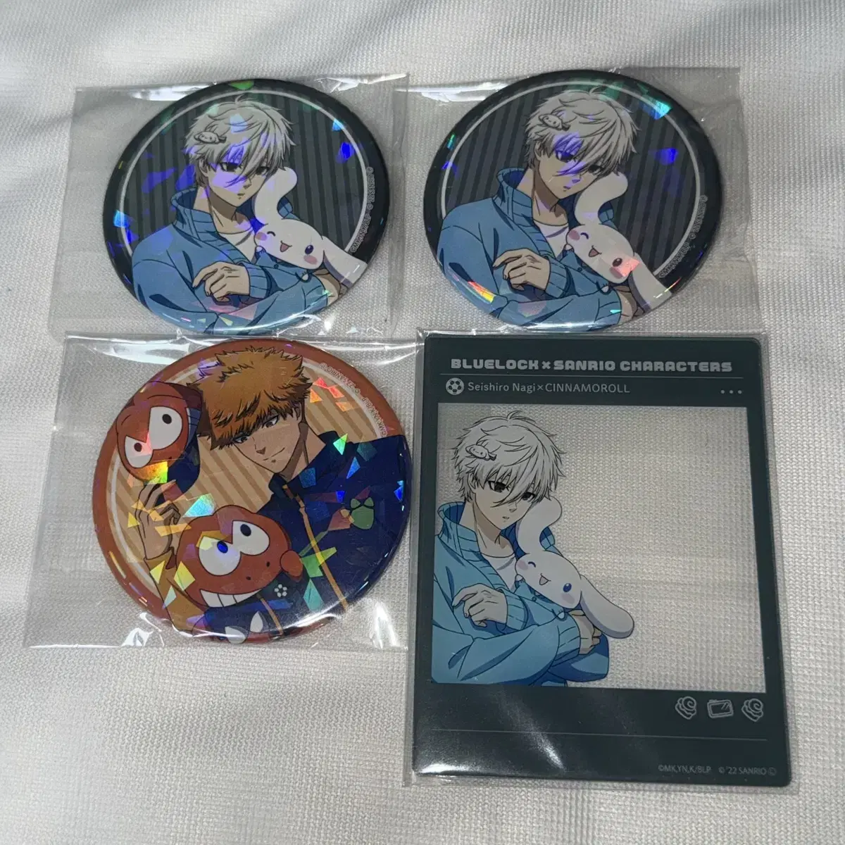 BLUELOCK Nagi Sei Shiro Sanrio Can Badge Acrylic Card Kunigami