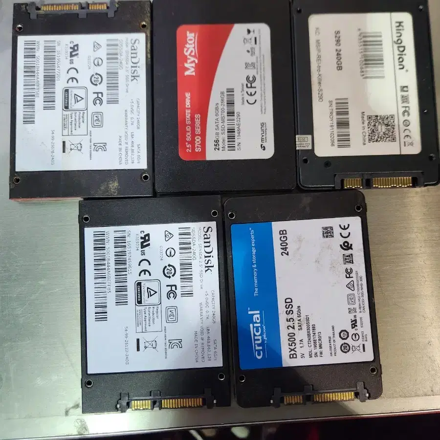 ssd<154>ssd250g -240g 5개묶음판매