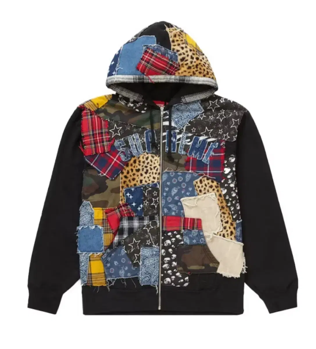 Supreme Patchwork Zip Up Hoodie