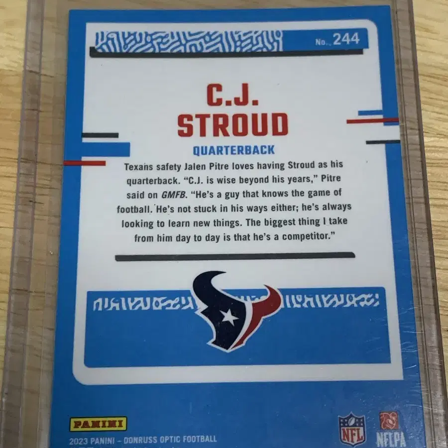 NFL C J 스트라우드 루키 카드 찐루키 카드