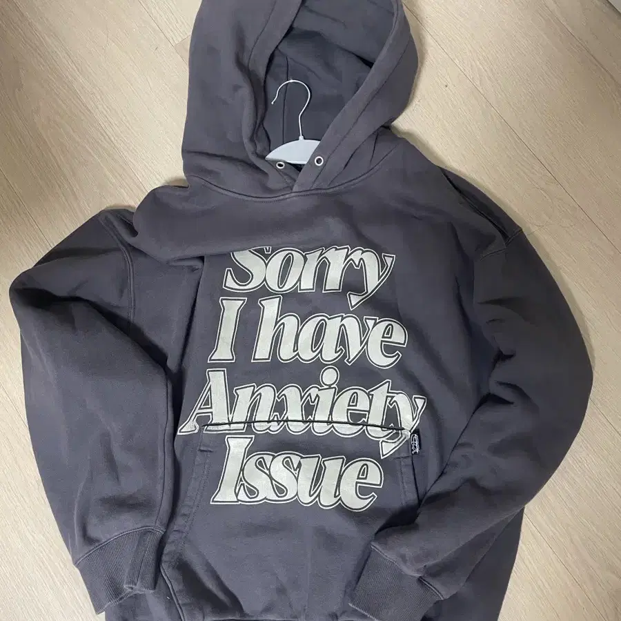 스컬프터 social anxiety hoodie charcoal