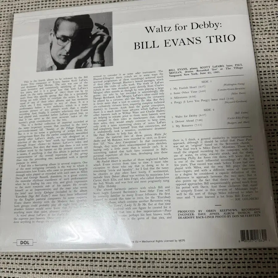 Bill Evans Trio Waltz for debby Lp판매