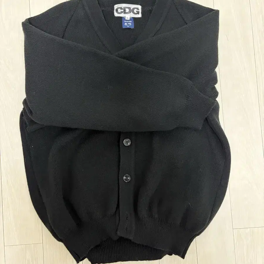 CDG 꼼데가르송 가디건 블랙 XL