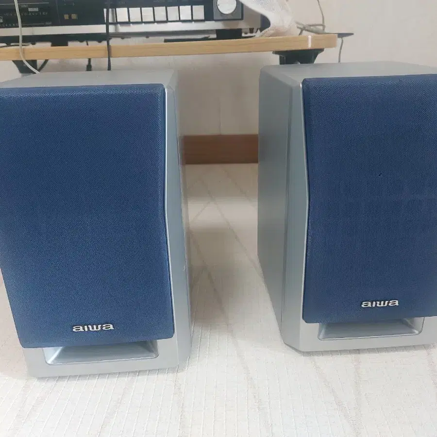 AIWA 4인치 풀레인지 스피커 1조 오디오 북쉘프